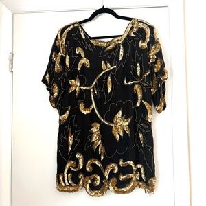 I.Magnin vintage sequins top/ tunic